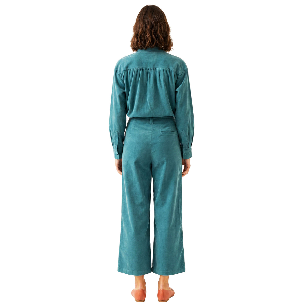 PEPALOVES Pantalone di velluto a coste fine verde