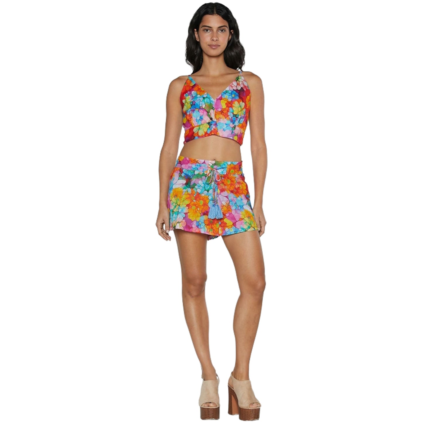 BABA DESIGN Shorts FLOWERS BEAT Multicolor
