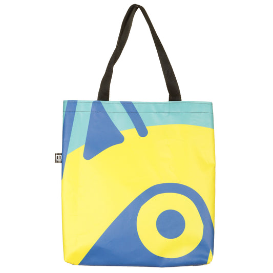 Borsa Shopper 40x40 Giallo-Turchese-Bluette