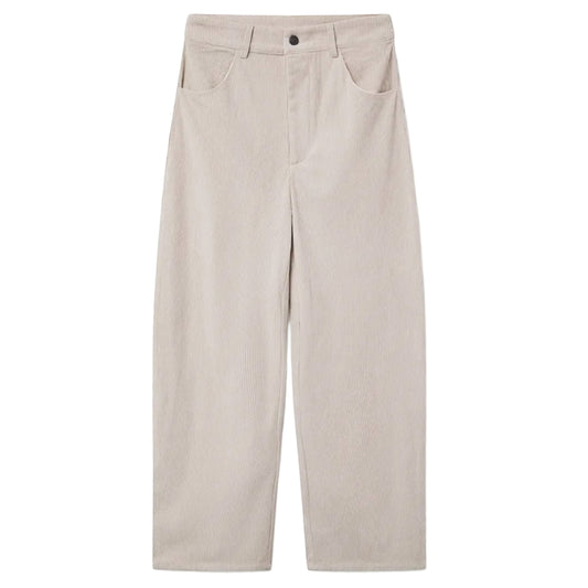 COMPAÑÍA FANTÁSTICA Pantaloni in velluto a coste bianco sporco.