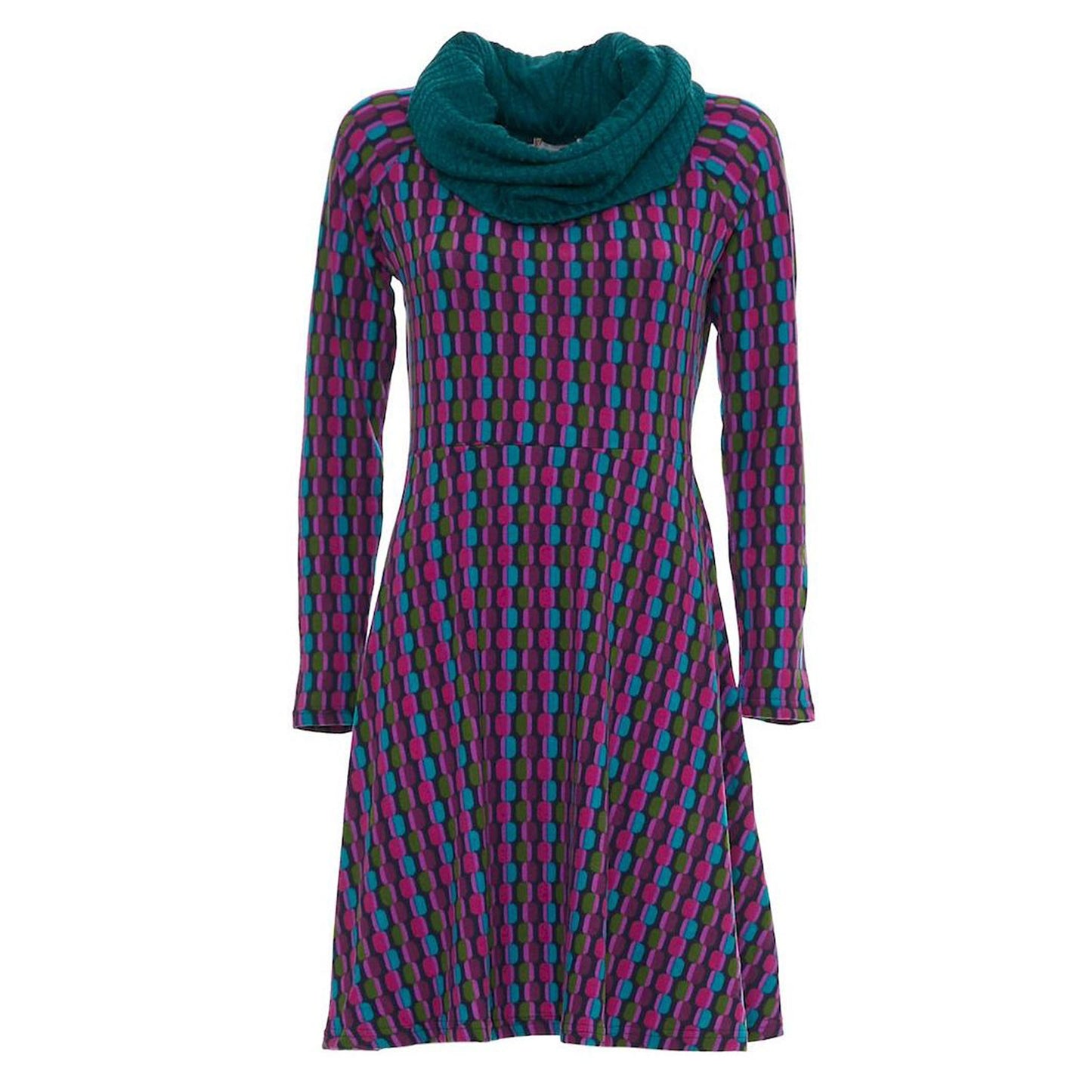 BABA Design - Abito corto jersey con collo dolcevita morbido-Baba design-VIALESCARPE