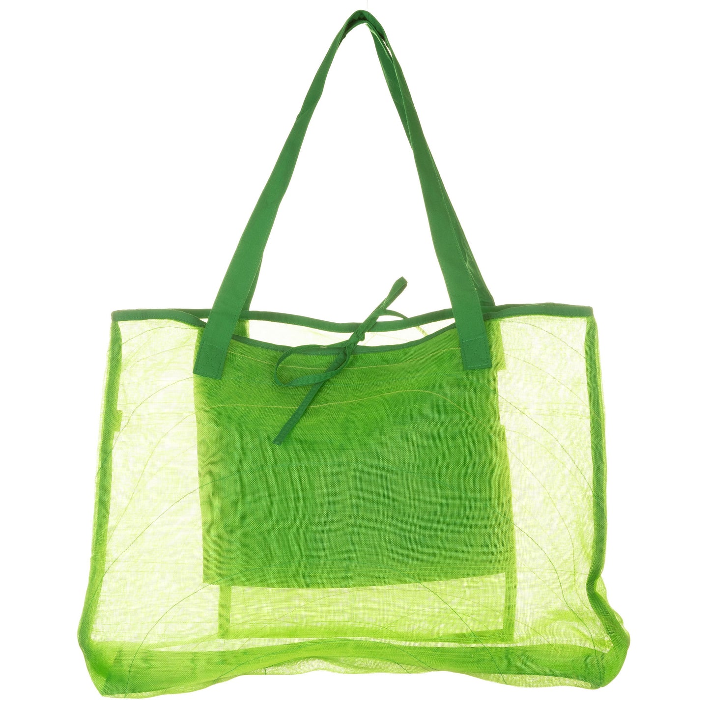 Borsa LATIN rete trasparente verde fluo