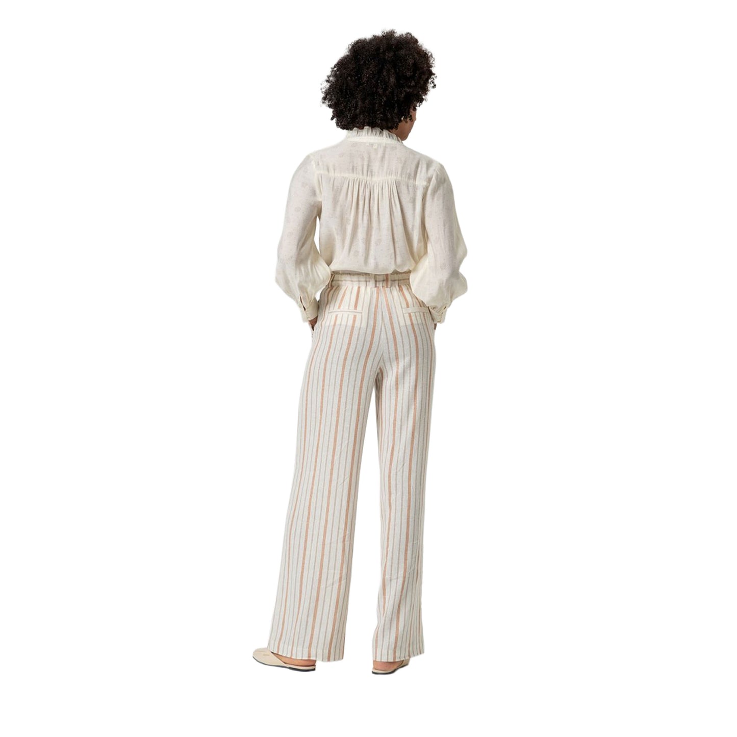 SURKANA Pantaloni Larghi a Righe Panna-SURKANA-VIALESCARPE