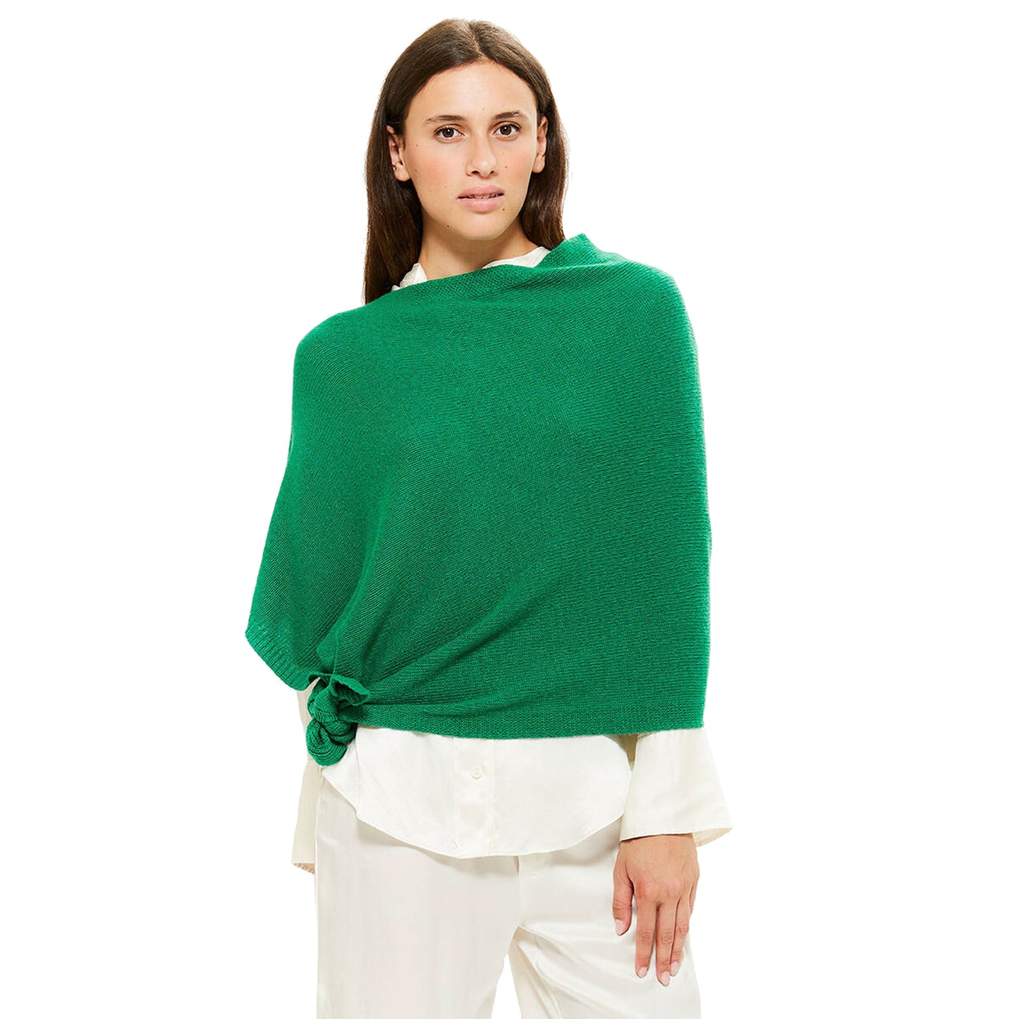 Il Ponchetto Lana Merino e Cashmere Verde Retrò