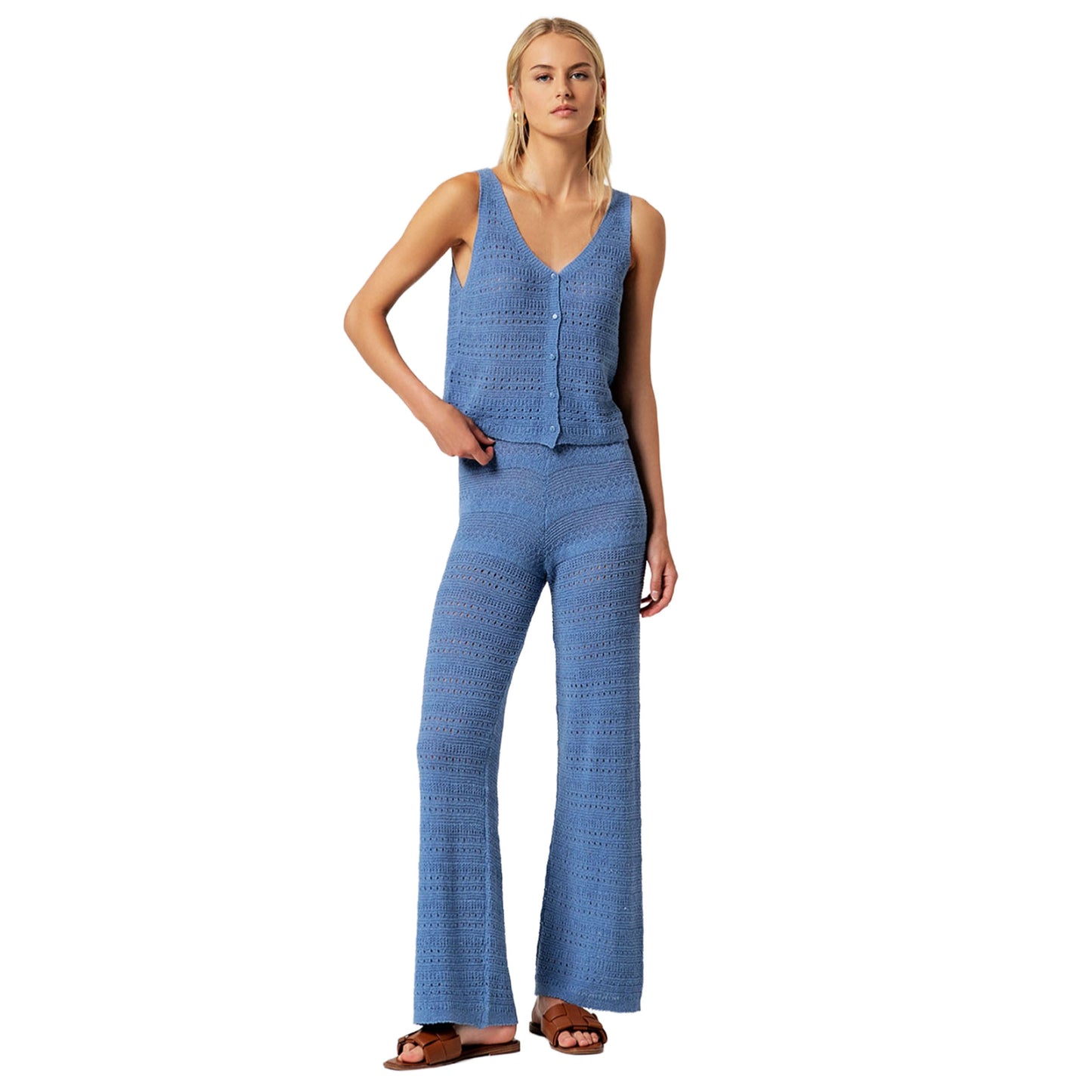 SURKANA Gilet con scollo a V e bottoni Polvere
