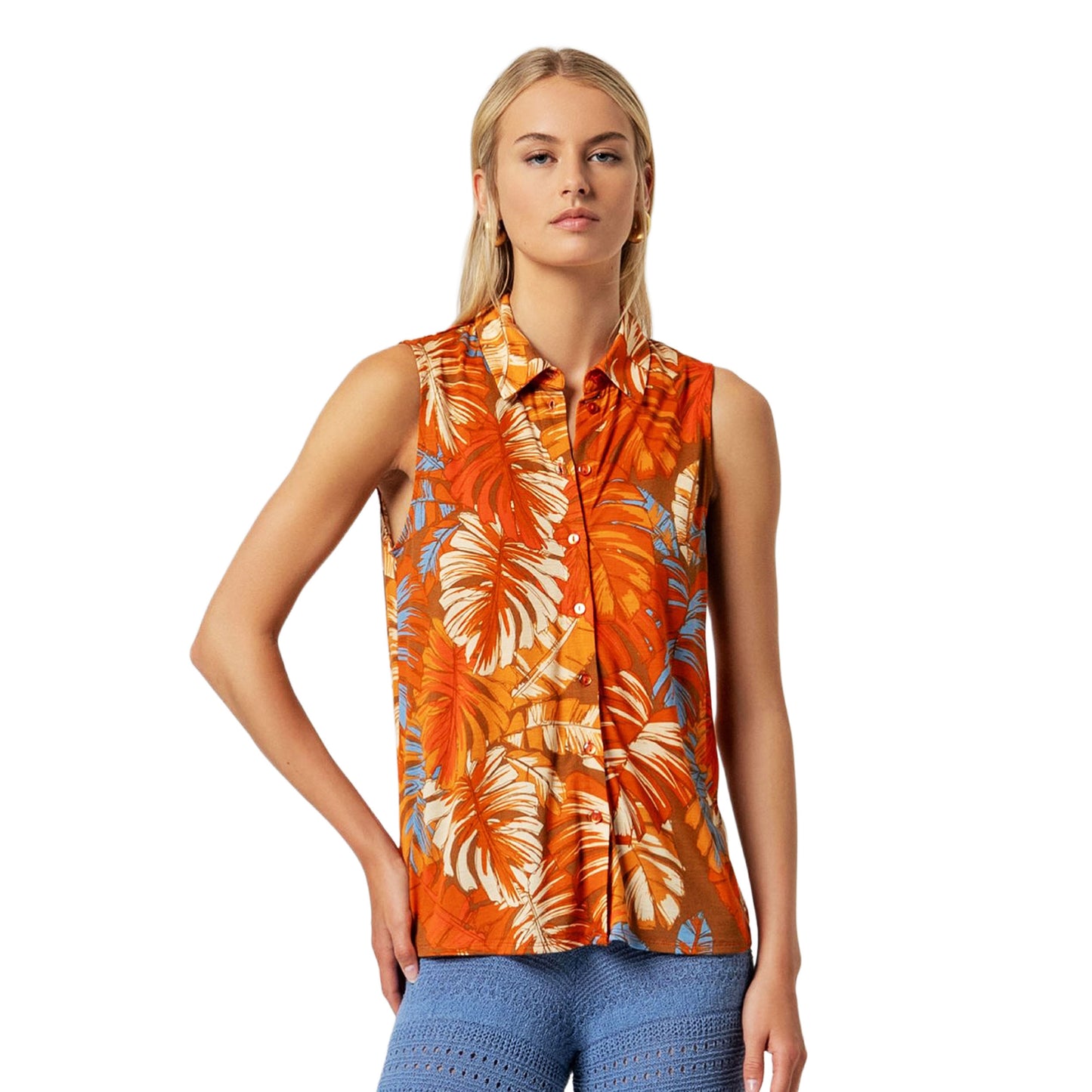 SURKANA Camicia senza maniche Arancio-SURKANA-VIALESCARPE
