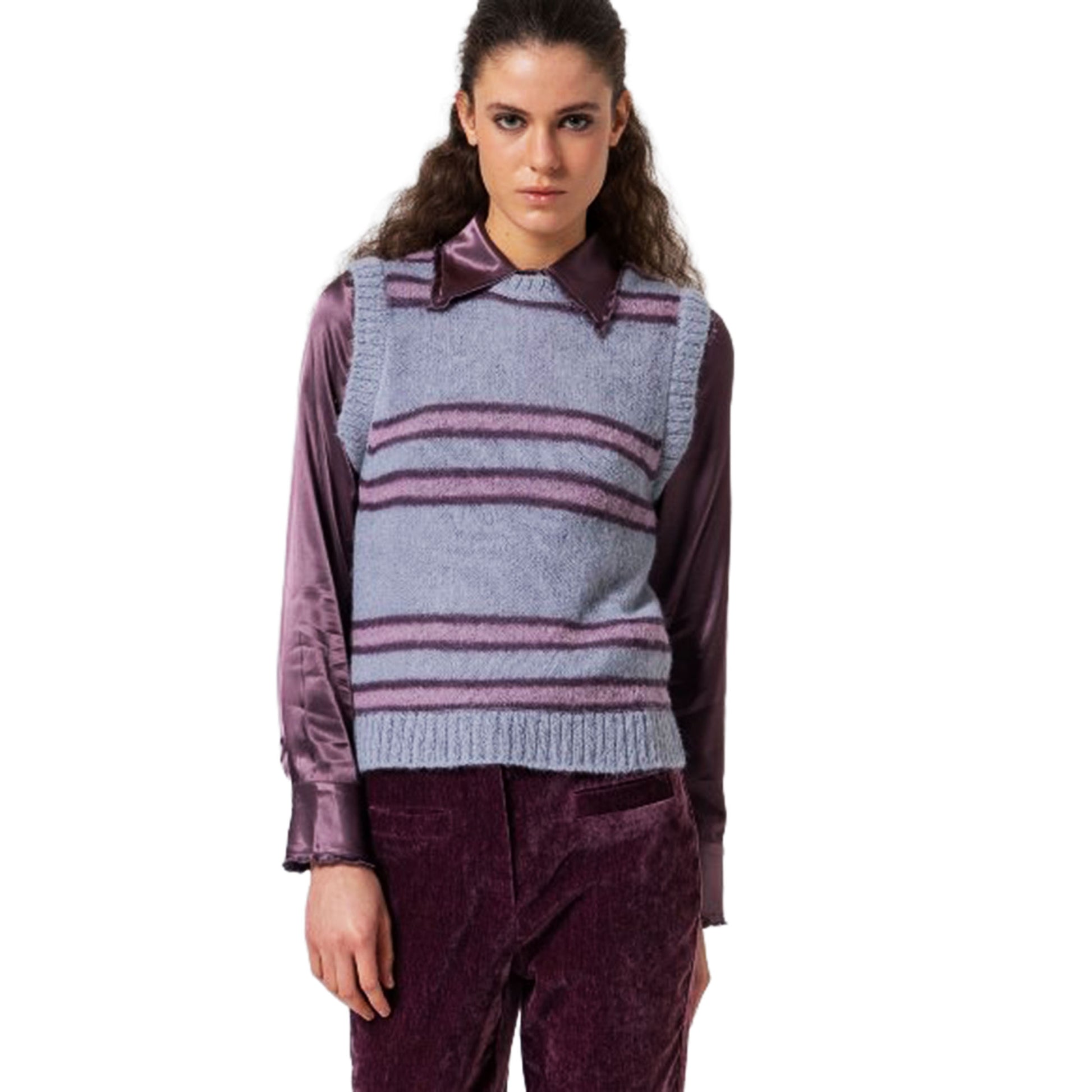 SURKANA - Gilet jacquard a righe-SURKANA-VIALESCARPE