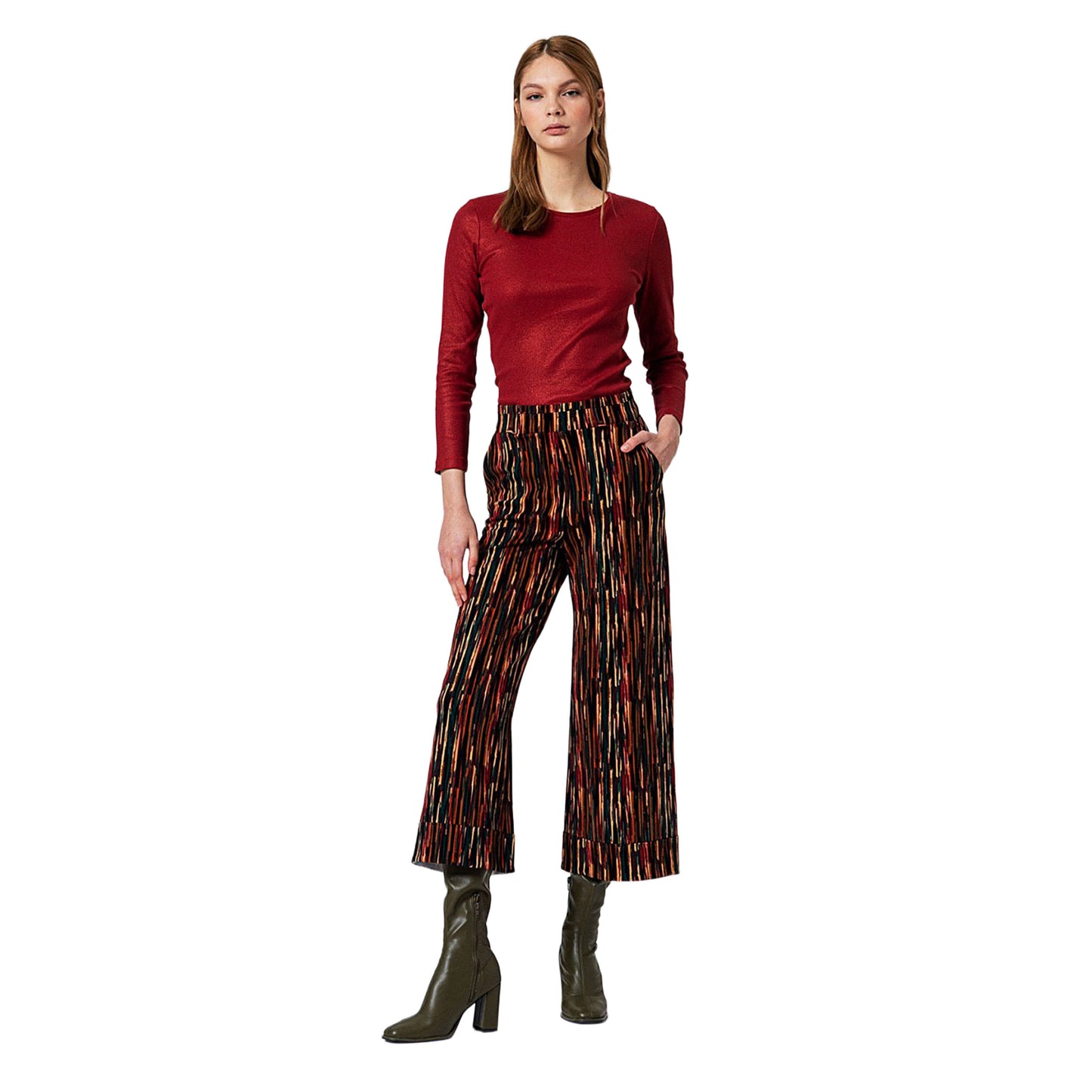 SURKANA - Pantaloni dritti Mattone-SURKANA-VIALESCARPE