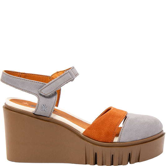 ART COMAPANY Slingback CATANIA Nabuk Orange Denim