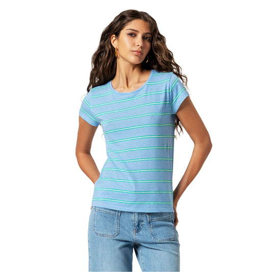 SURKANA T-shirt a maniche corte con scollo tondo Azzurro