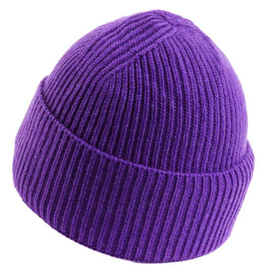 Berretto Lana Cashmere a Coste Lavanda