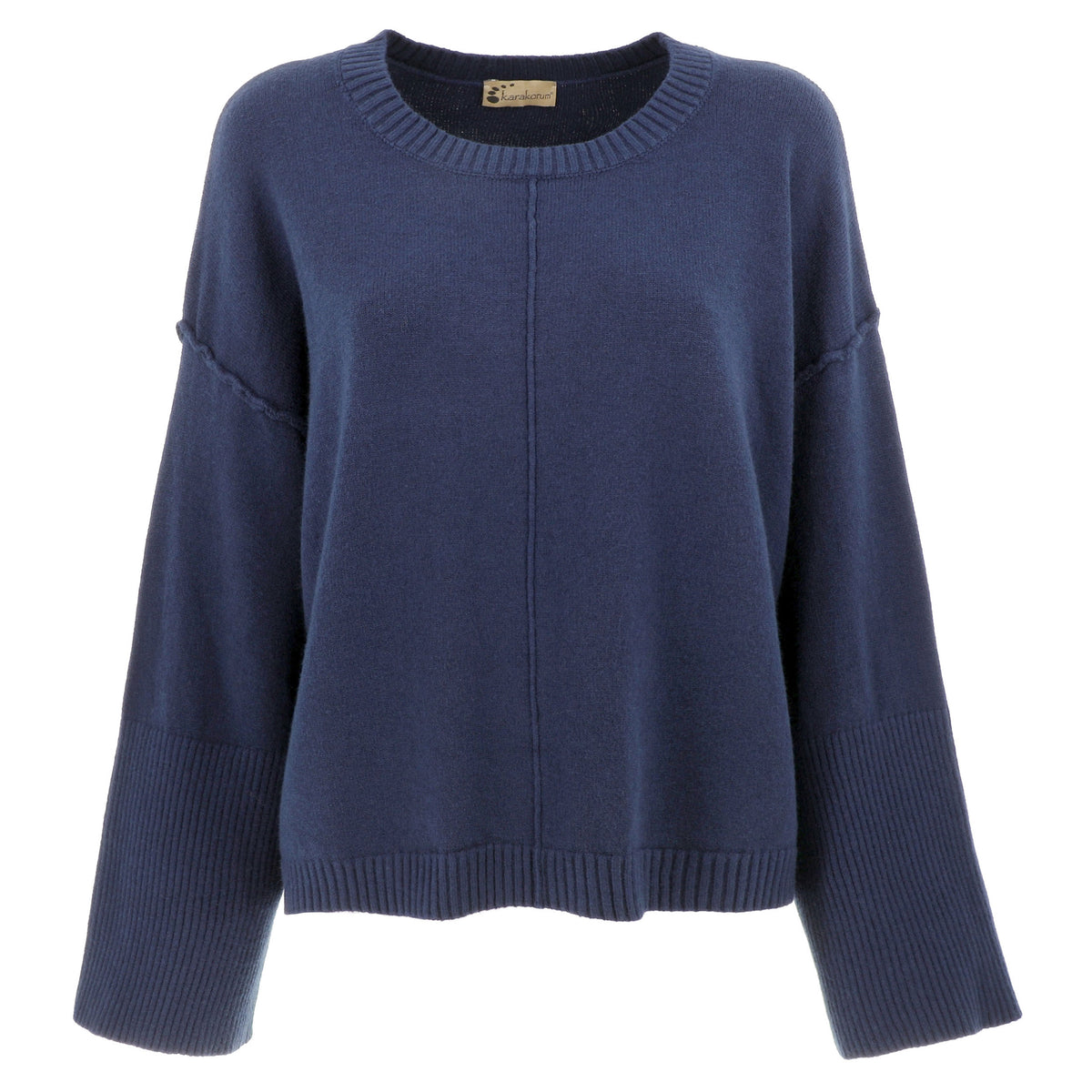KARAKORUM Maglia Jacqueline blu con collo staccabile