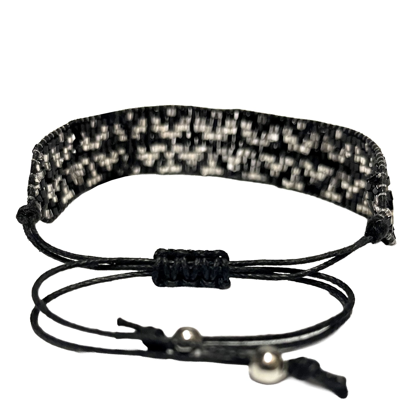 SURKANA Bracciali medi perline giapponesi black