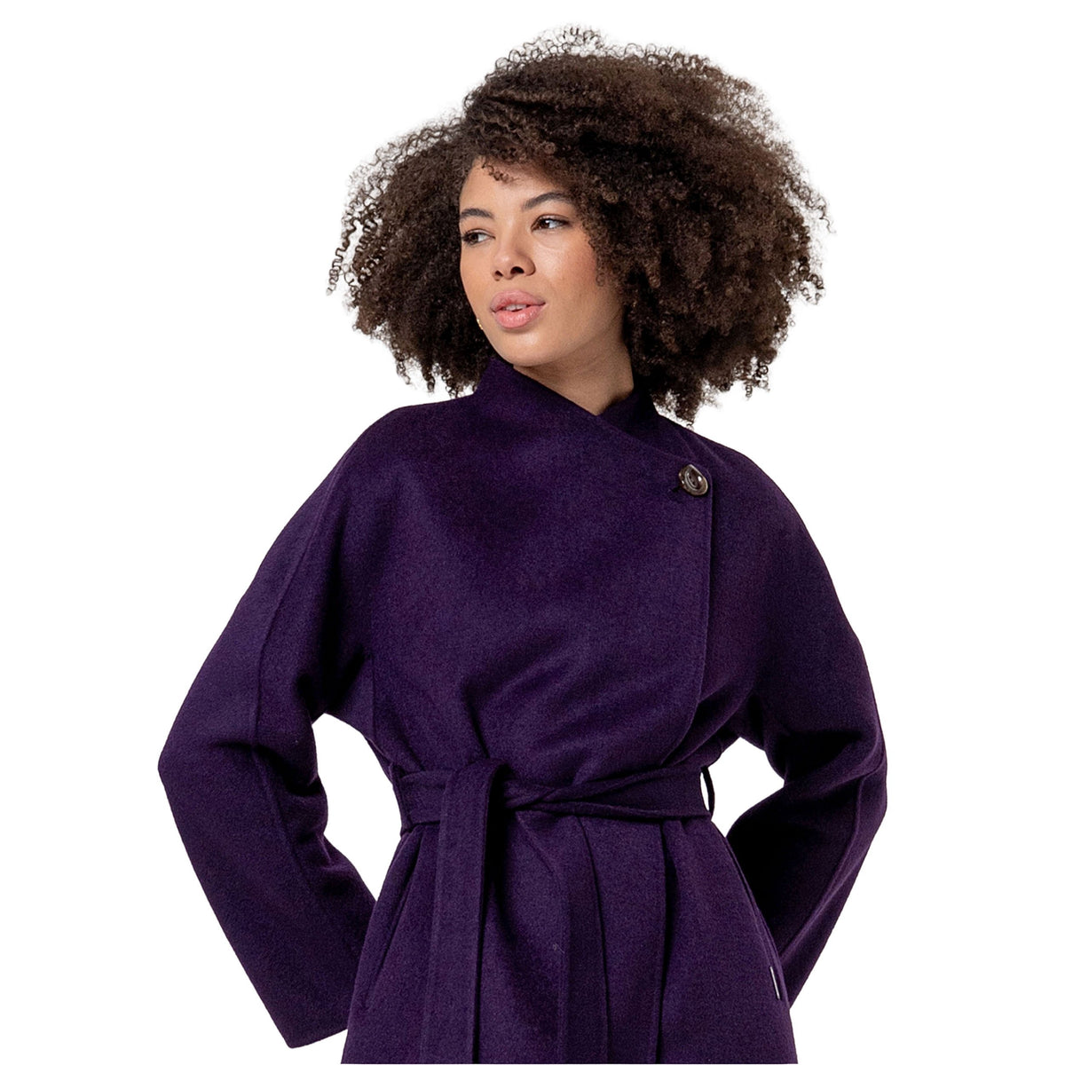 SURKANA Cappotto lungo incrociato Viola
