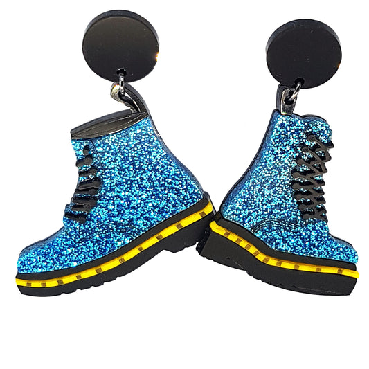 Orecchini Dr. Martens glitter blu