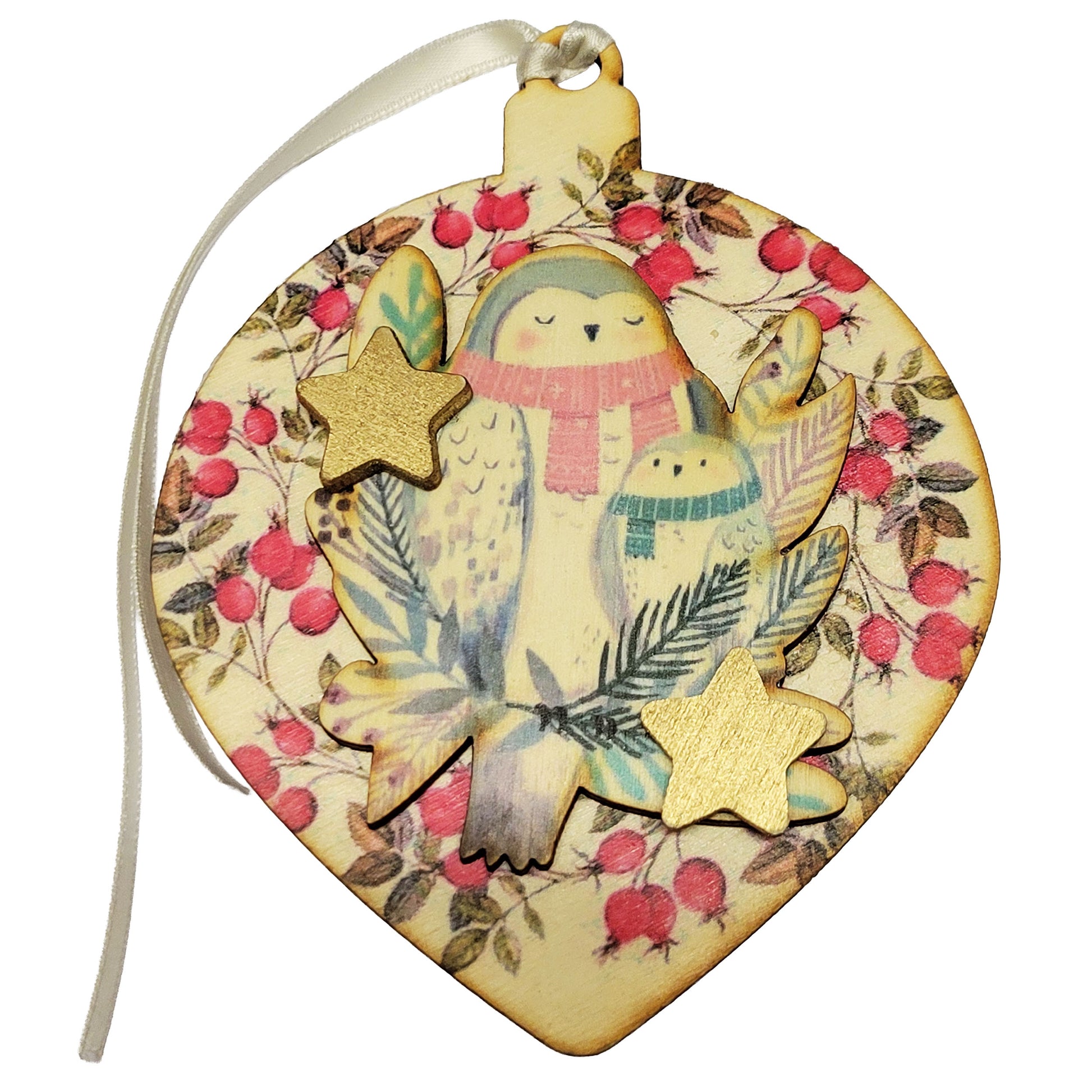 Picà Pallina di Natale con Gufetti-Picà-VIALESCARPE