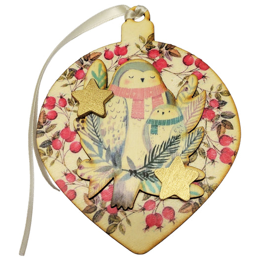 Picà Pallina di Natale con Gufetti-Picà-VIALESCARPE