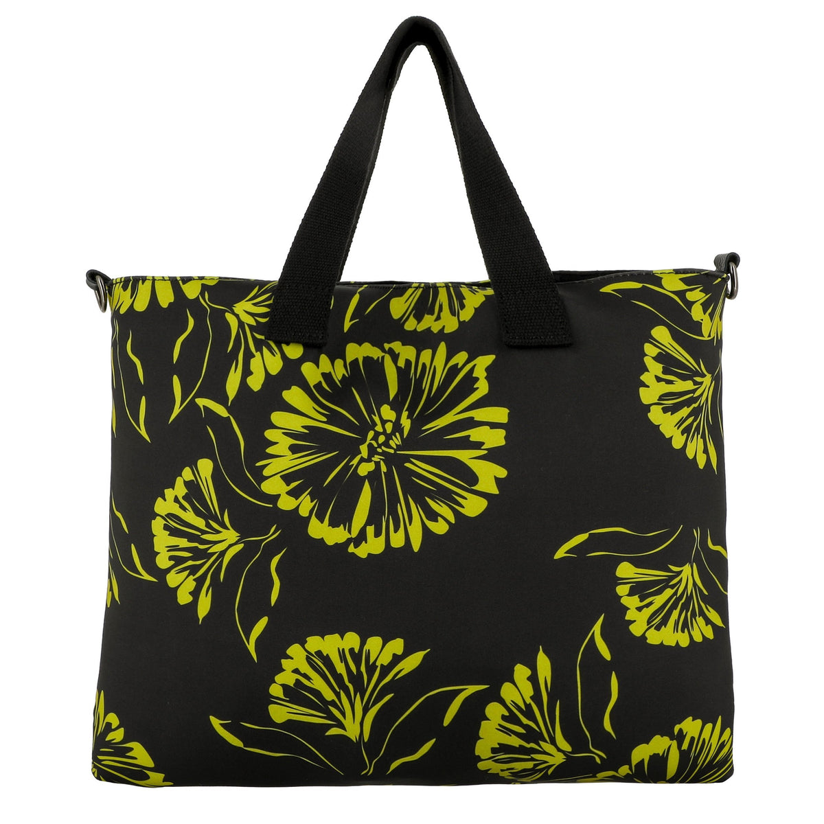 KARAKORUM Borsa Hellen in neoprene stampato Nero e Lime