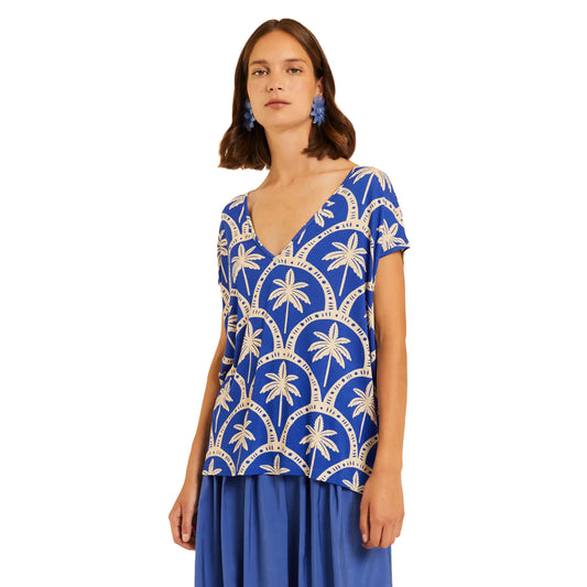 PEPALOVES Casacca oversize Casablanca Bluette e Beige