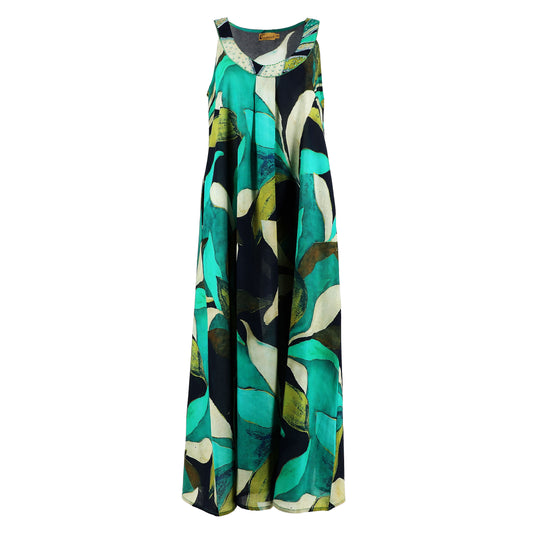 KARAKORUM Abito Lungo NARA Militare e Multicolor