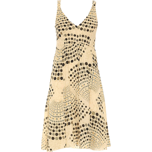 BABA DESIGN Abito Corto DUNE DOTS Ecru e nero