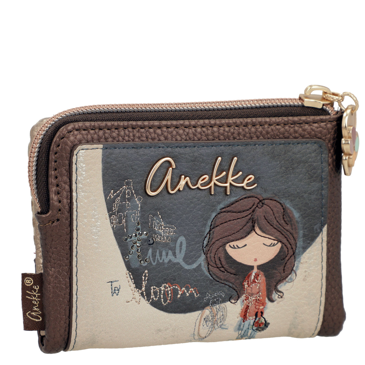 ANEKKE Portafoglio Piccolo RFID Tulip
