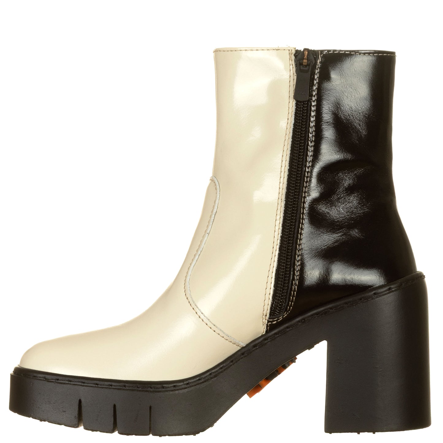 ART Stivaletti Berna Nappa Skinny Crema e Nero