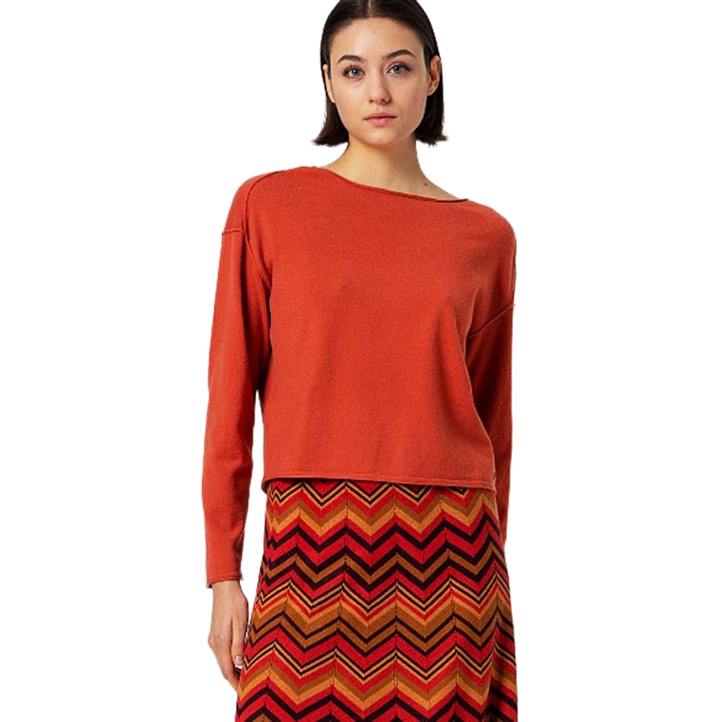 SURKANA - Maglia a coste sottili con scollo rotondo-SURKANA-VIALESCARPE