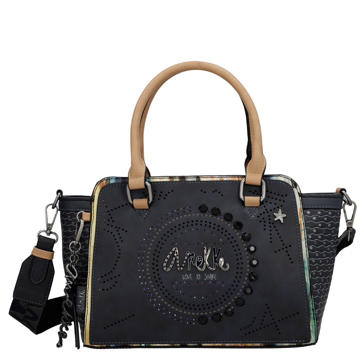 Borsa manici corti - HOLLYWOOD Studio blu navy