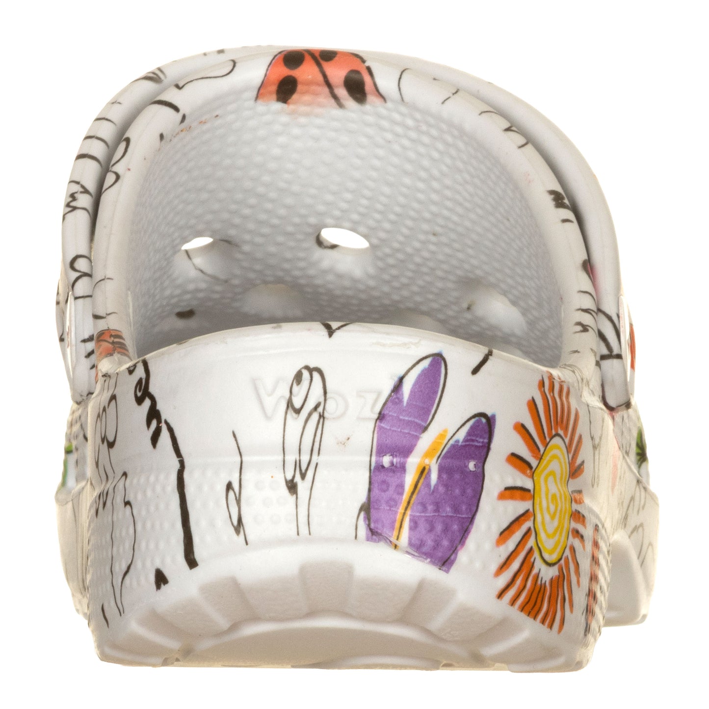 WOZ? Sabot Cheese Donna Bianco con Scritte multicolor-WOZ?-VIALESCARPE