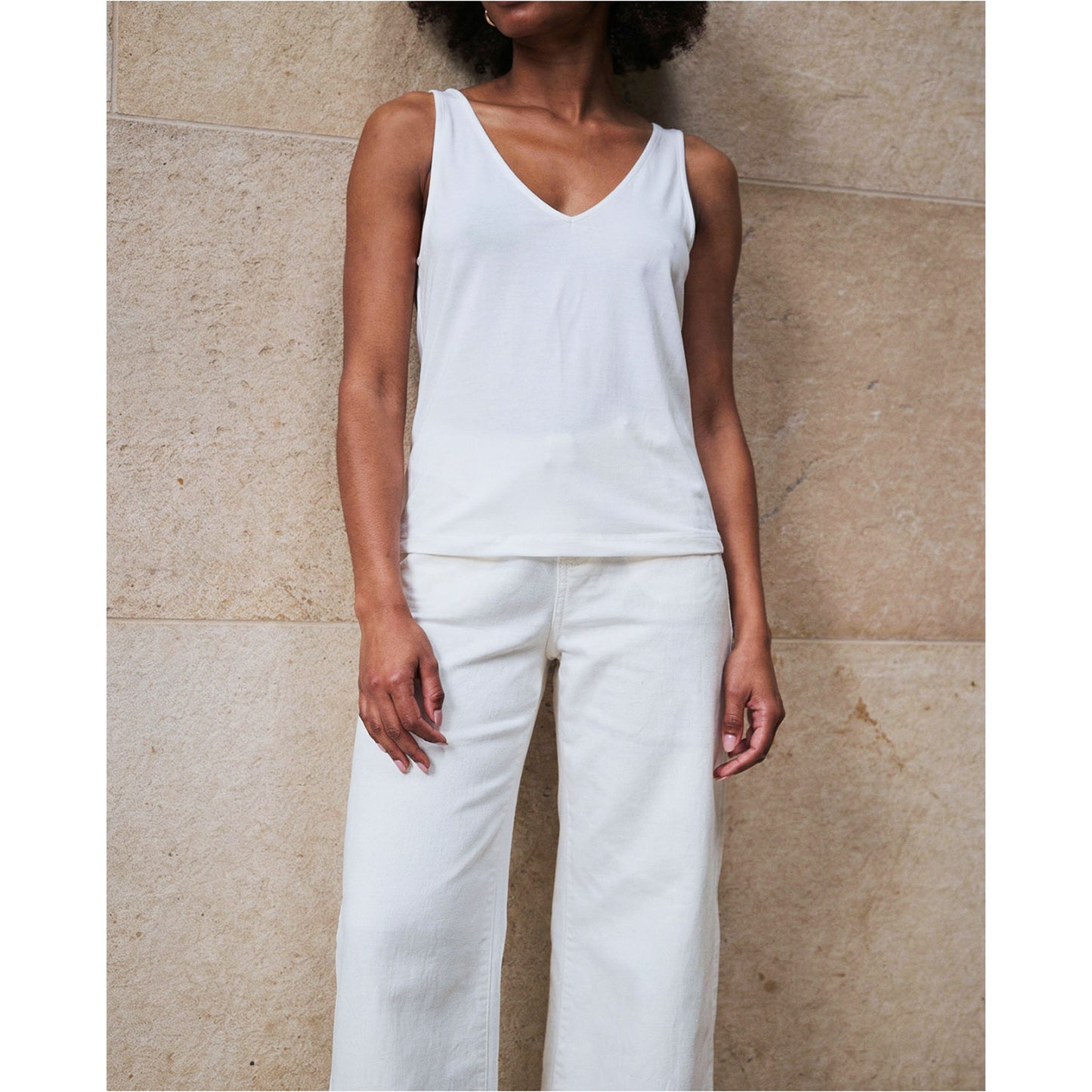 SURKANA Top a spalline Bianco-SURKANA-VIALESCARPE