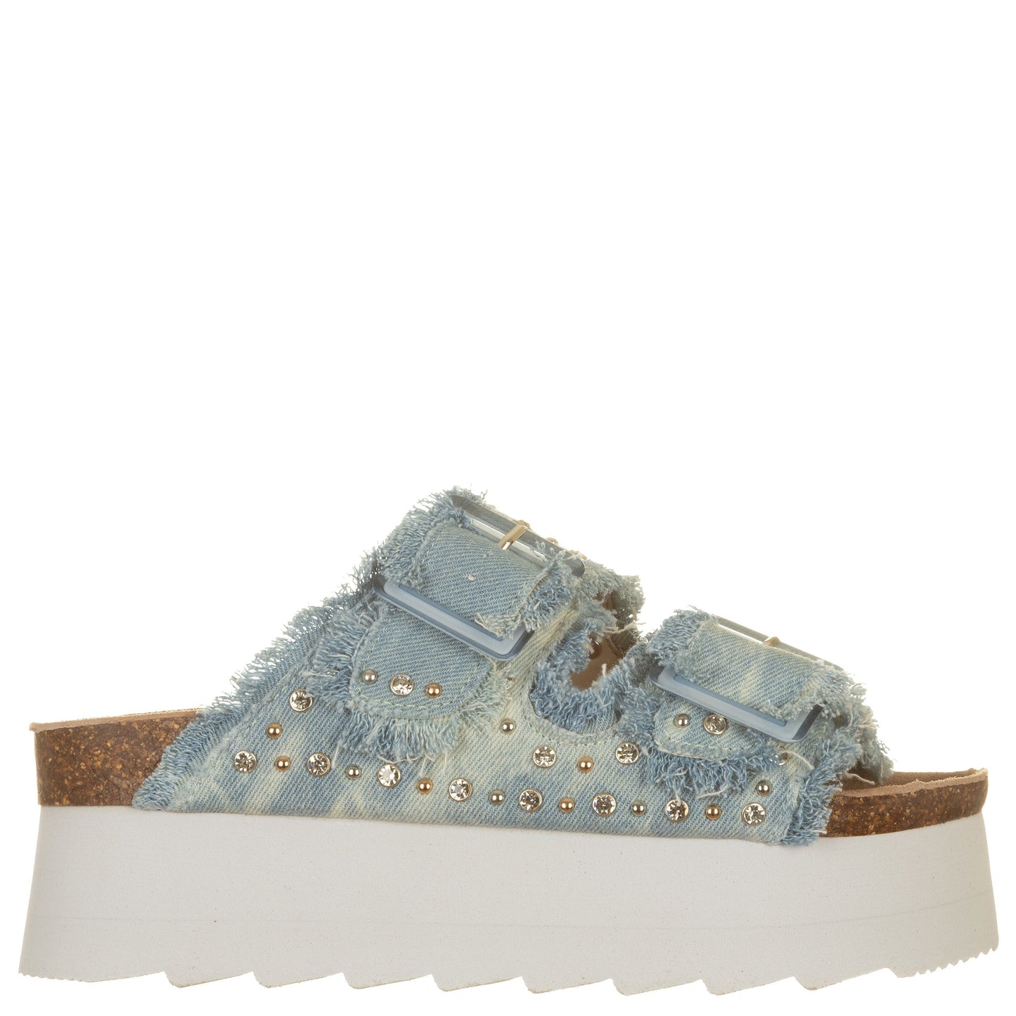 Platform denim con strass-Colors of California-VIALESCARPE