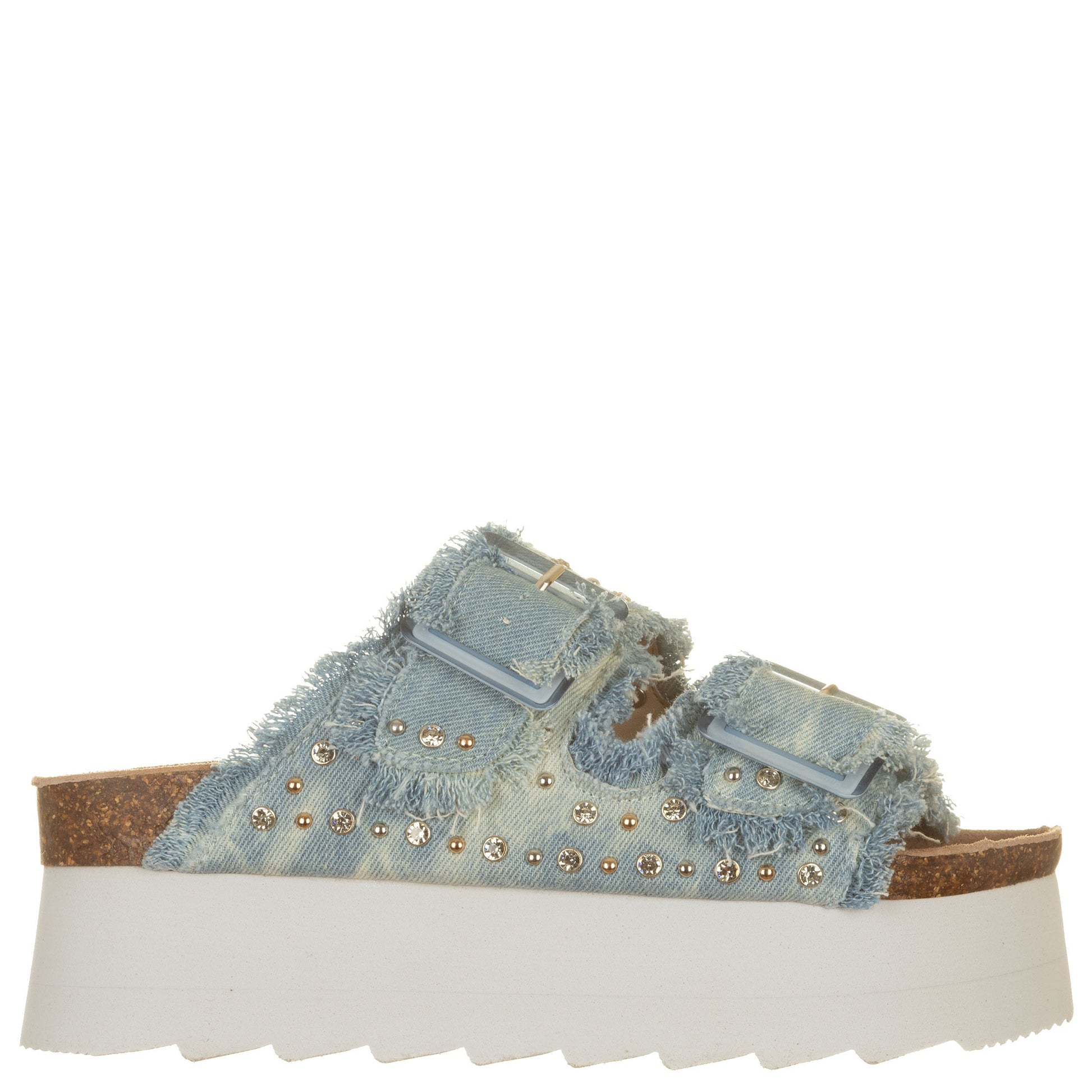 Platform denim con strass-Colors of California-VIALESCARPE