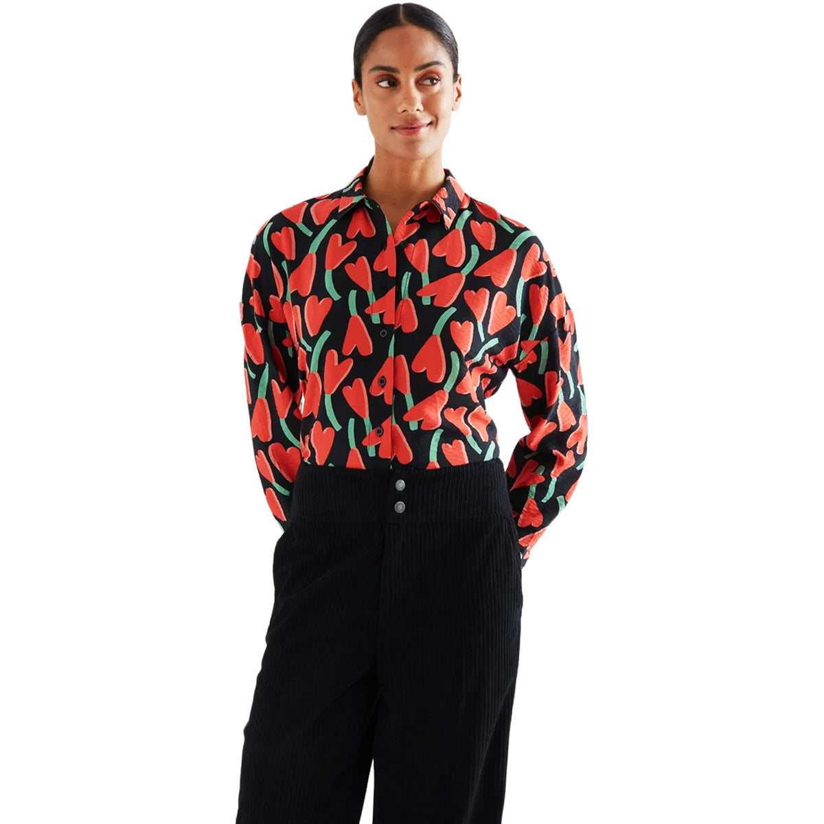COMPAÑÍA FANTÁSTICA Camicia con stampa ciclamino