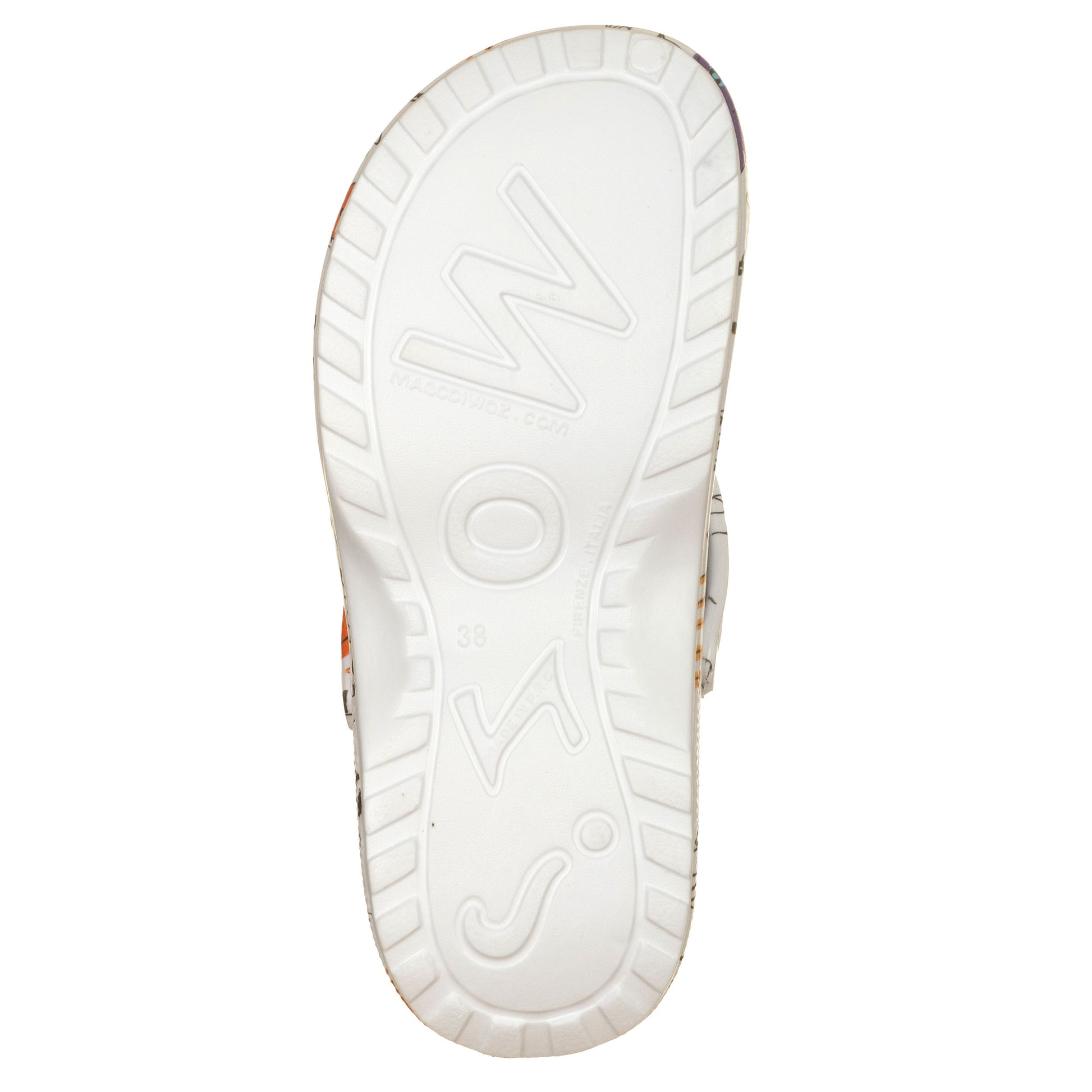 WOZ? Sabot Cheese Donna Bianco con Scritte multicolor-WOZ?-VIALESCARPE
