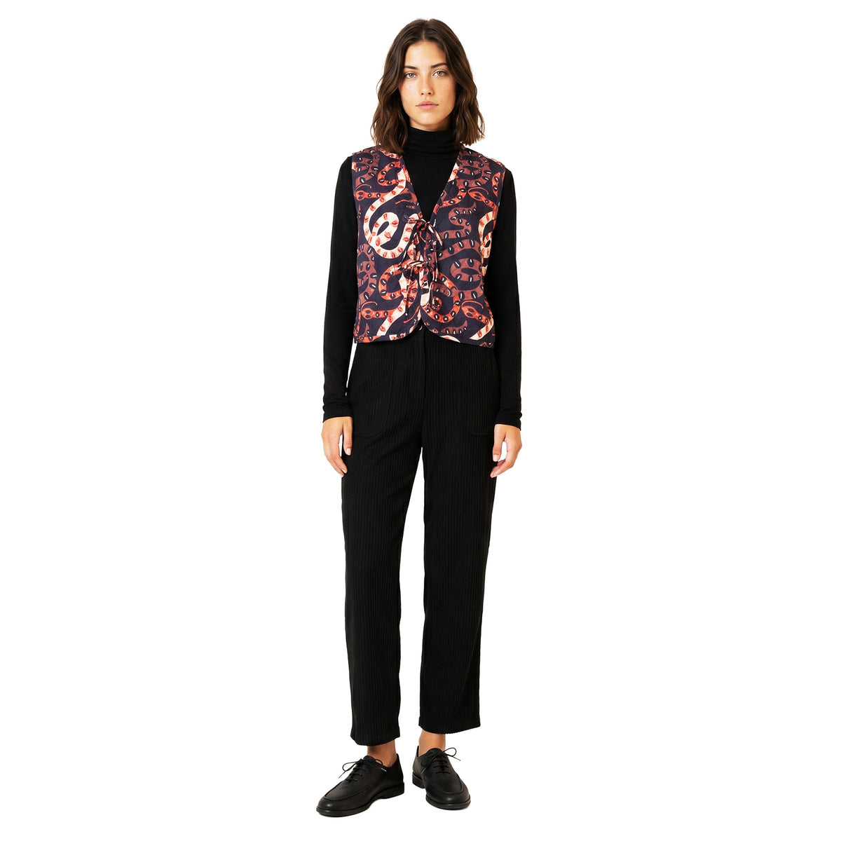 PEPALOVES Gilet Snakes nero