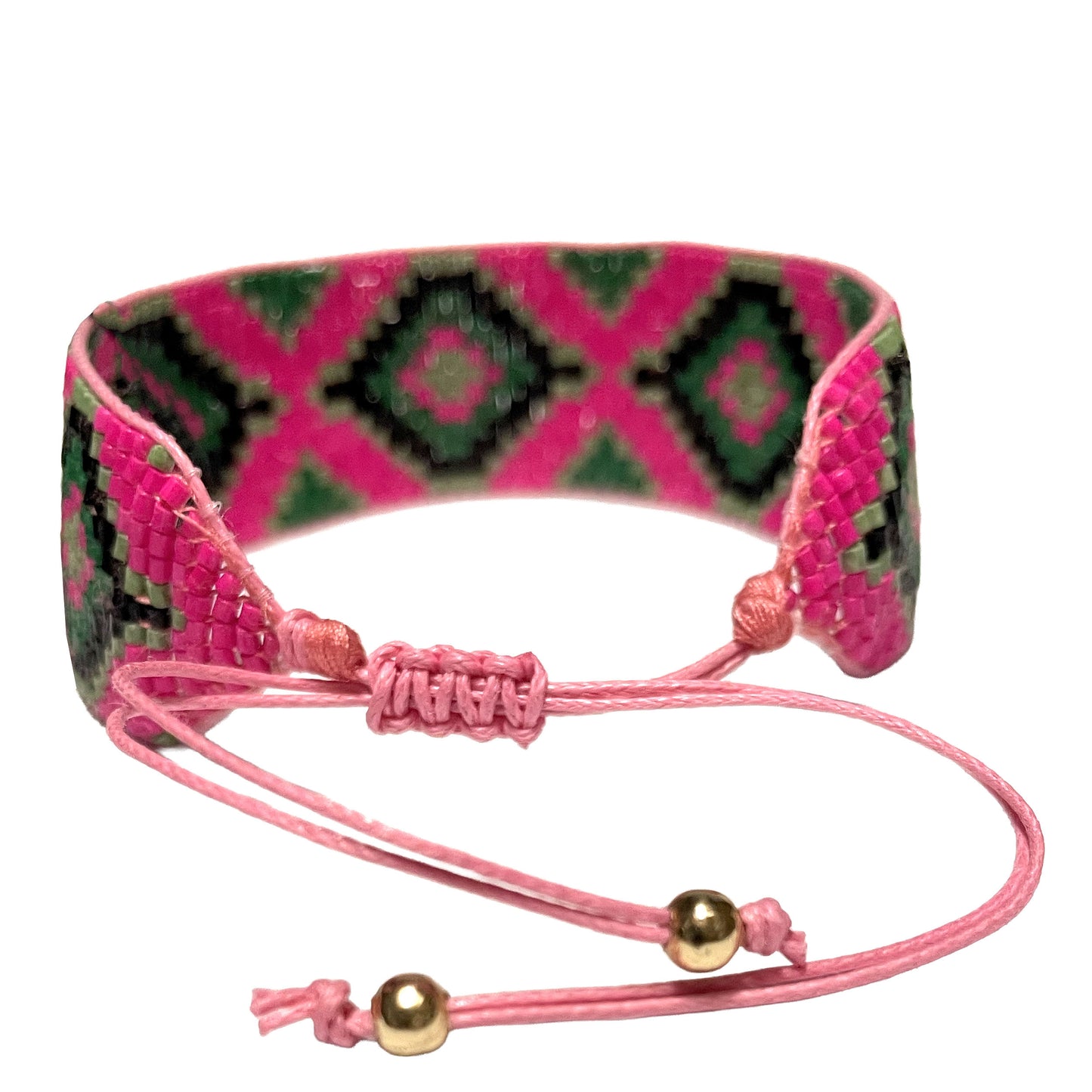 SURKANA Bracciali alti perline giapponesi rosa