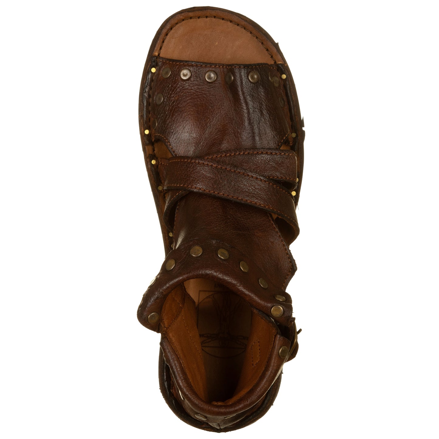 Sandalo gladiatore, bufalo con borchie