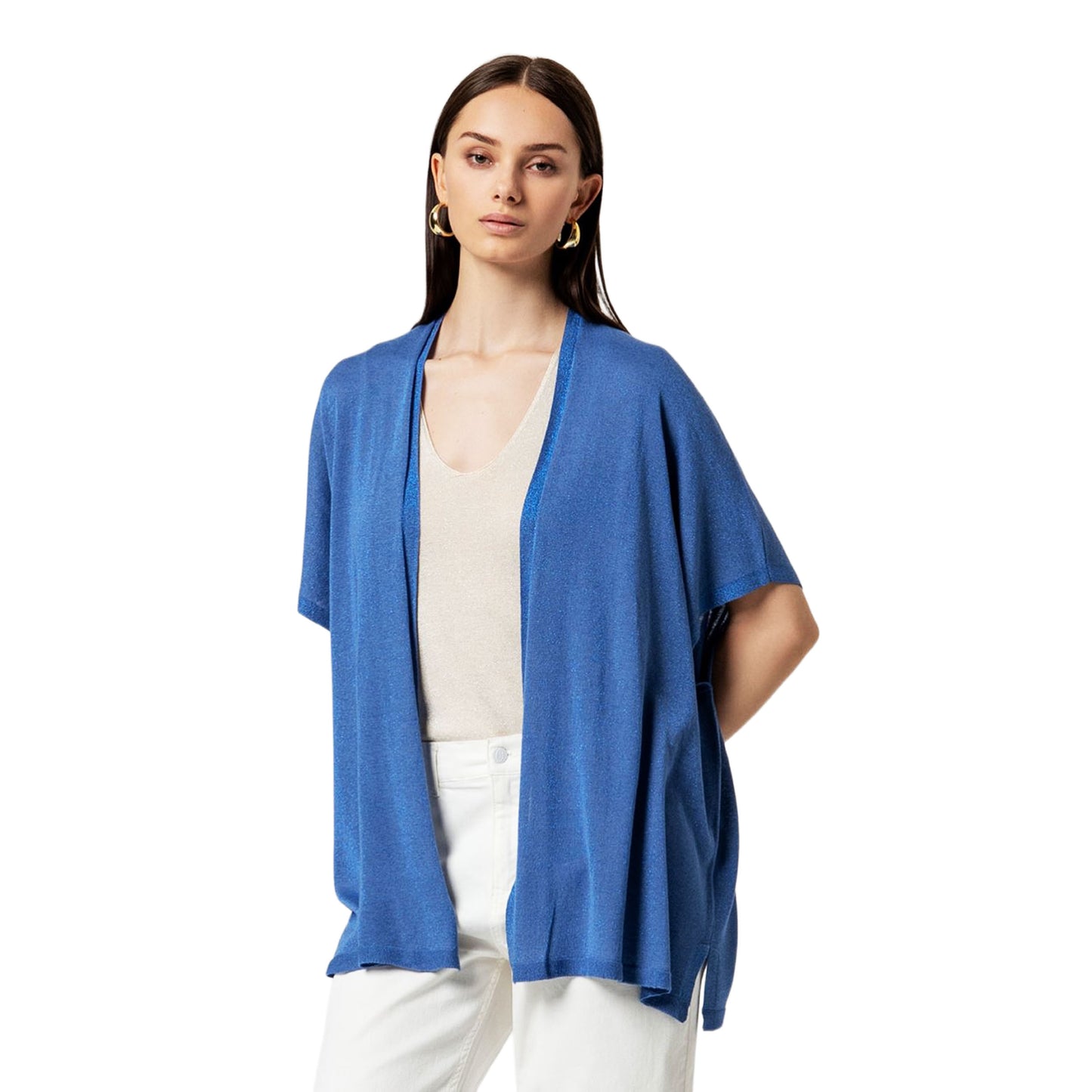 SURKANA Poncho Aperto Brillante Denim