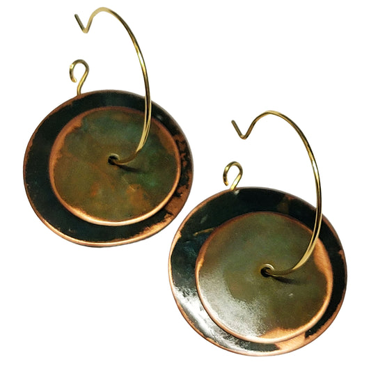 HOIKO Orecchini in rame e ottone Doppia Lamina 02