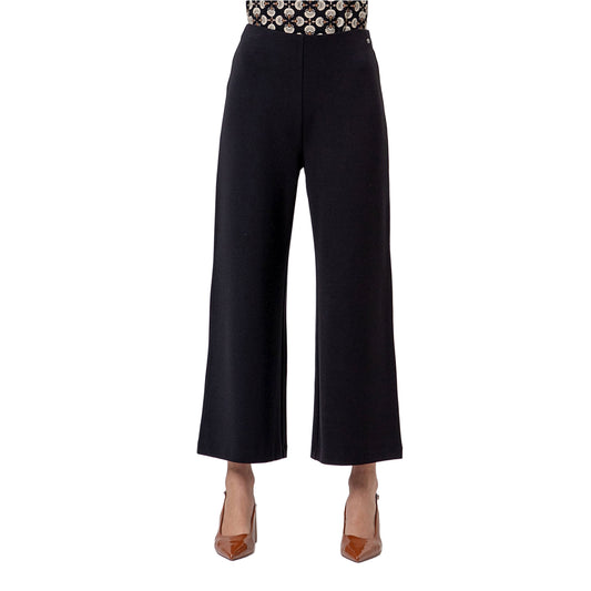 SURKANA Pantalone Wide Leg Nero-SURKANA-VIALESCARPE