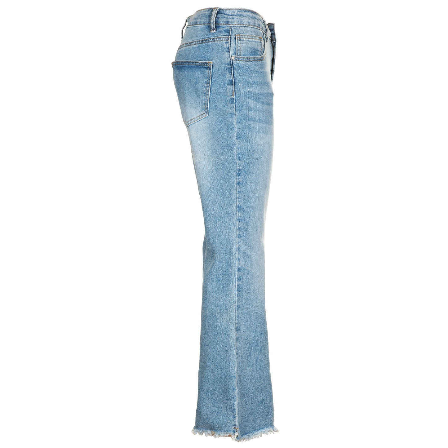 Jeans sfrangiati, a zampa