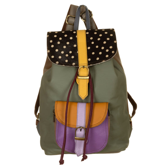 SORUKA Zaino BACKPACK stamp-pelo Grigio, Lilla, Maculato, multi