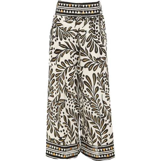 BABA DESIGN Pantaloni COCONUT KISS Ecru e Nero