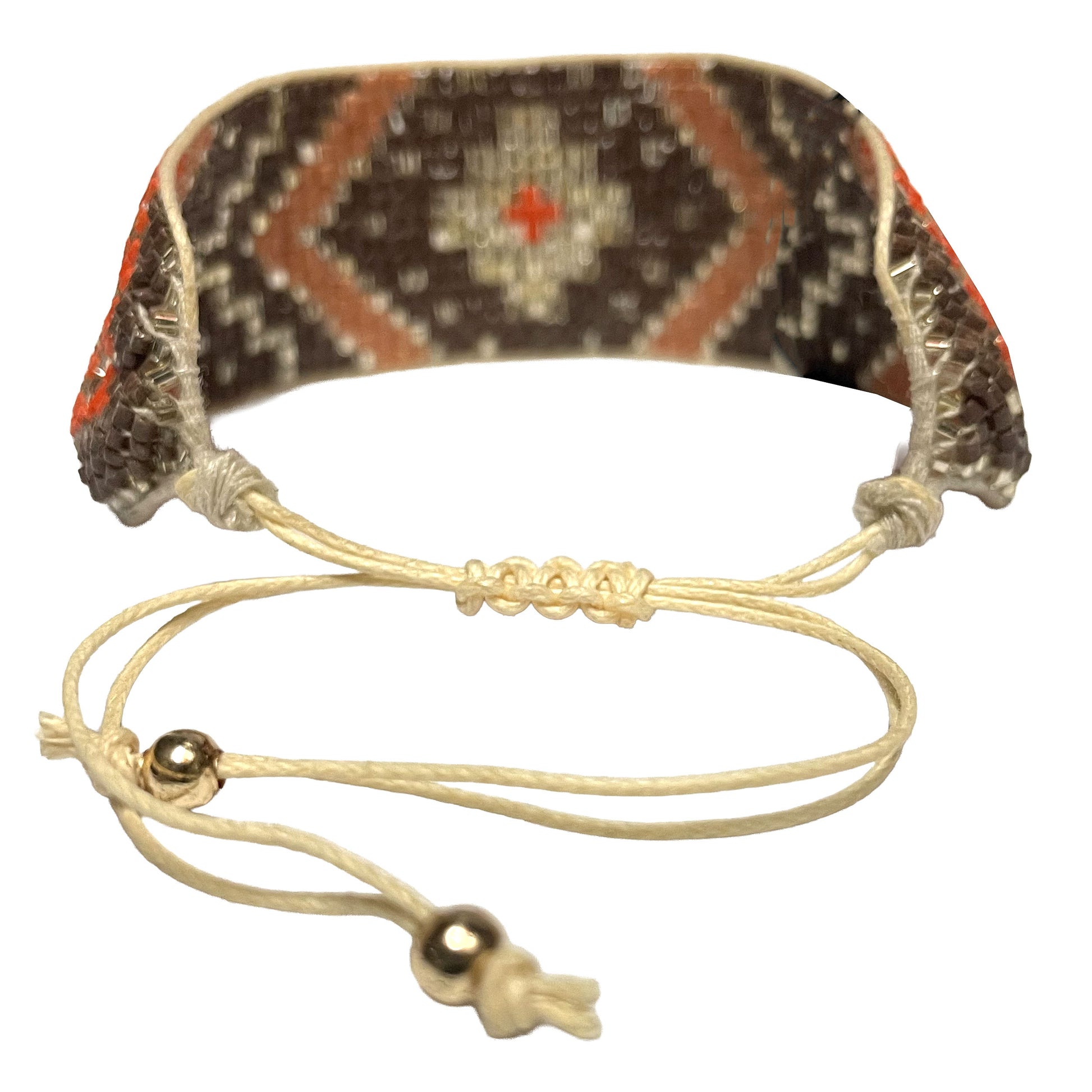 SURKANA Bracciali alti perline giapponesi brown-SURKANA-VIALESCARPE