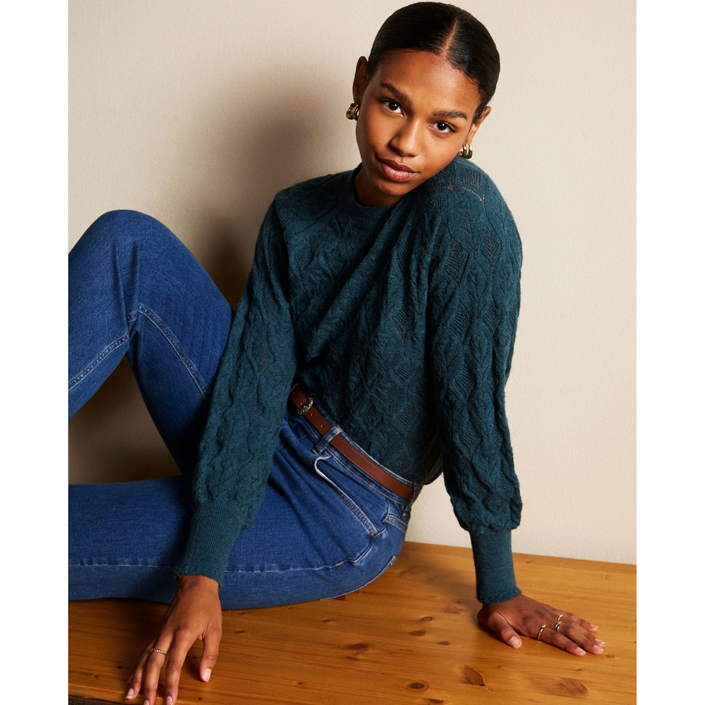 SURKANA - Maglia con motivo a trecce-SURKANA-VIALESCARPE