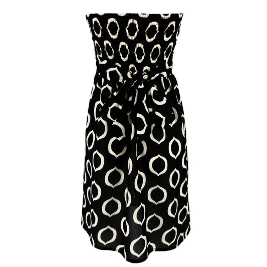 KARAKORUM Abito Corto SASHI Nero ed Ecru