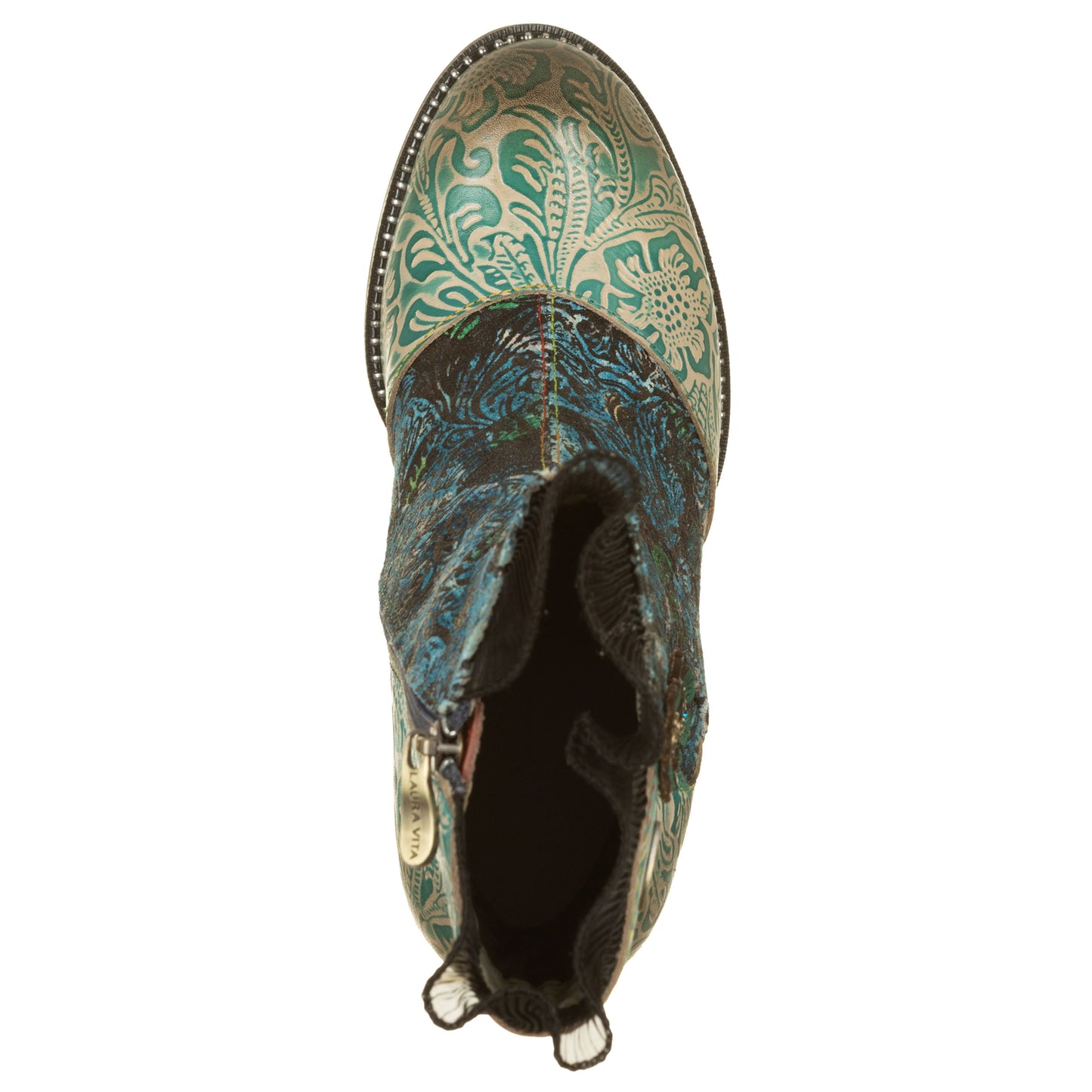 LAURA VITA Stivaletti con tacco lavorato LEDAO48 Tiffany