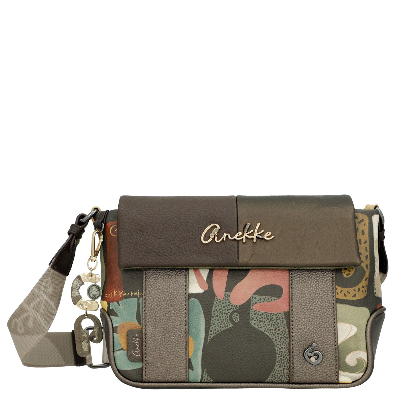ANEKKE Borsa a tracolla con patta stampata Amphora