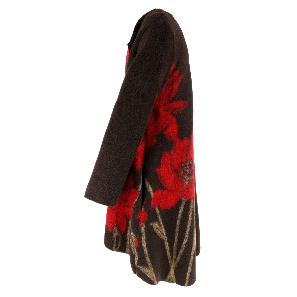KARAKORUM Cappotto Daniela marrone rosso in misto lana